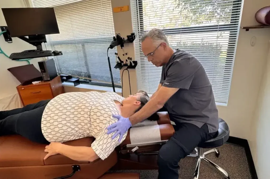 Chiropractic Adjustment on a patient