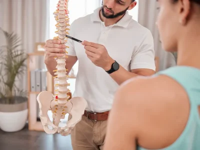 Chiropractor,,Spine,And,Anatomy,With,A,Medical,Skeleton,For,Advice